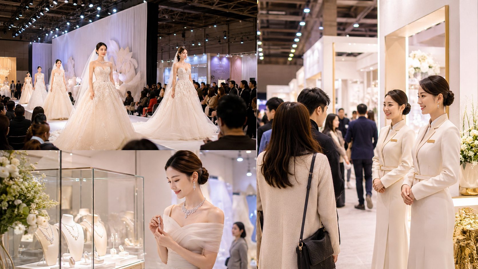 婚博会模特配置方案:婚纱秀、珠宝展示、迎宾接待的人员分布