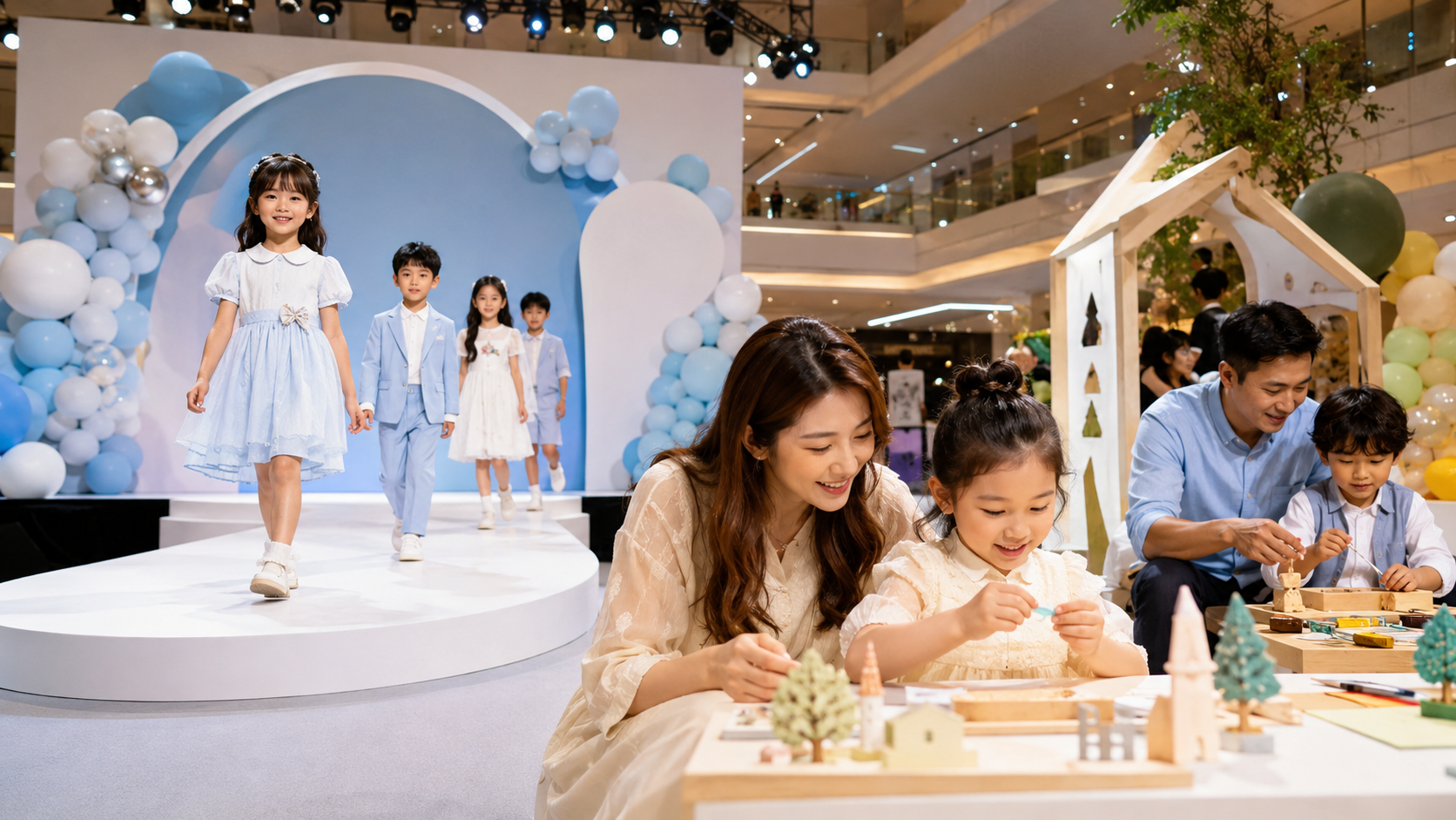 六一儿童节品牌活动童模与亲子模特配置：商场、品牌、教培差别