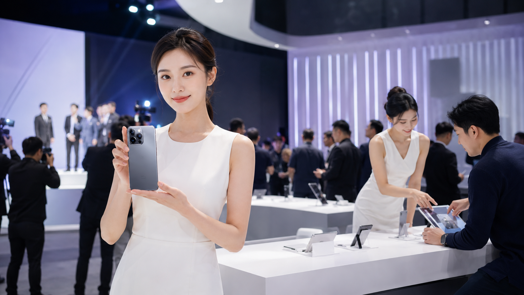 3C数码品牌发布会2026年模特使用规律：产品展示、互动体验与媒体合影