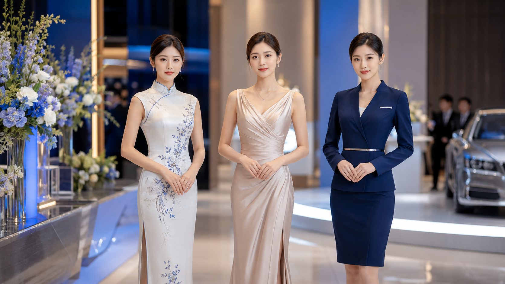 礼仪迎宾服怎么选:旗袍、礼服、定制工装与品牌色搭配指南