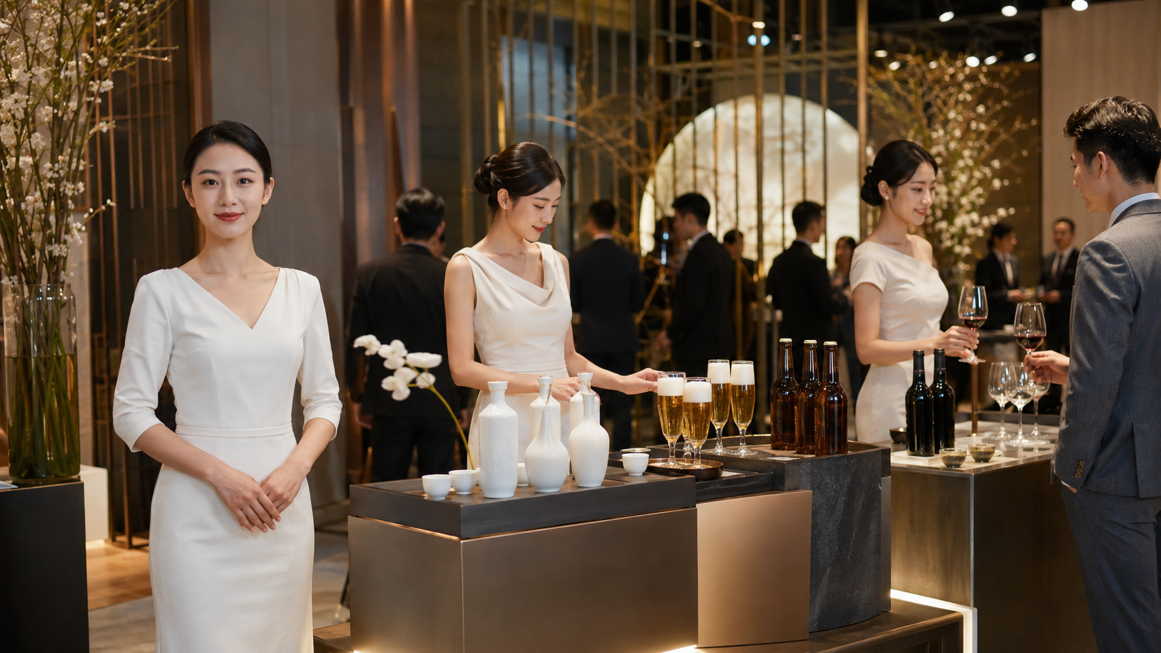 白酒、啤酒、葡萄酒品牌活动模特配置规律与场景搭配